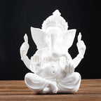 Sandstone Indian Ganesha Elephant God Statue Religious Hindu Feng Shui Buddha Sculpture