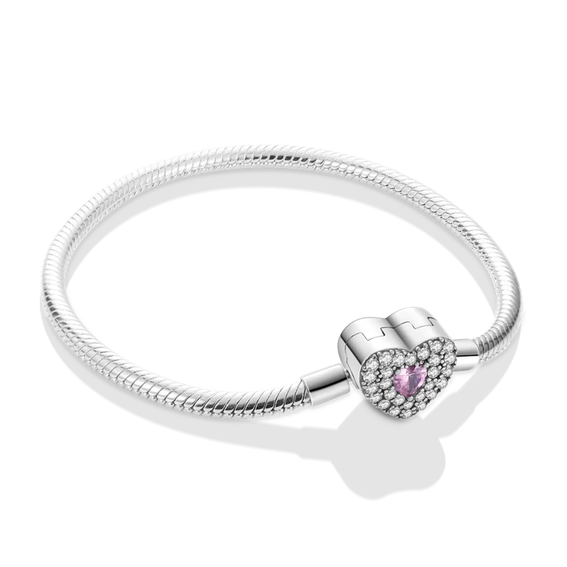 Original 925 Silver Bracelet Original Clover Heart Snake Chain Bracelets Fit Charms Beads Jewelry Gift Diy For Woman Wedding