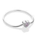 Original 925 Silver Bracelet Original Clover Heart Snake Chain Bracelets Fit Charms Beads Jewelry Gift Diy For Woman Wedding