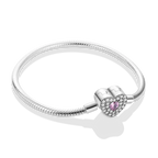 Original 925 Silver Bracelet Original Clover Heart Snake Chain Bracelets Fit Charms Beads Jewelry Gift Diy For Woman Wedding