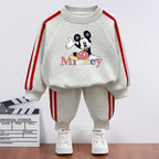 Boys and Girls Side Stripe Trousers Set Hoodie and Trousers 2-Piece Tracksuit