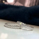 925 Sterling Silver Vintage Geometric Shape Zircon Ring High Quality Fine Jewellery Accessory