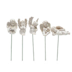 5pcs Miniature Baby Angels Flowerpot Decor Figurines Fairy Garden Bonsai Accessories