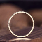 Trendy Half Eternity Moissanite Wedding Band for Women 925 Sterling Silver Straight Rings 1.3mm 1.6mm 1.8mm 2.0mm Matching Ring