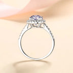 Oval Cut 1CT  D Color Moissanite Rings for Women Lab Diamond Wedding Promise Band S925 Sterling Silver fine Jewelry gift GRA