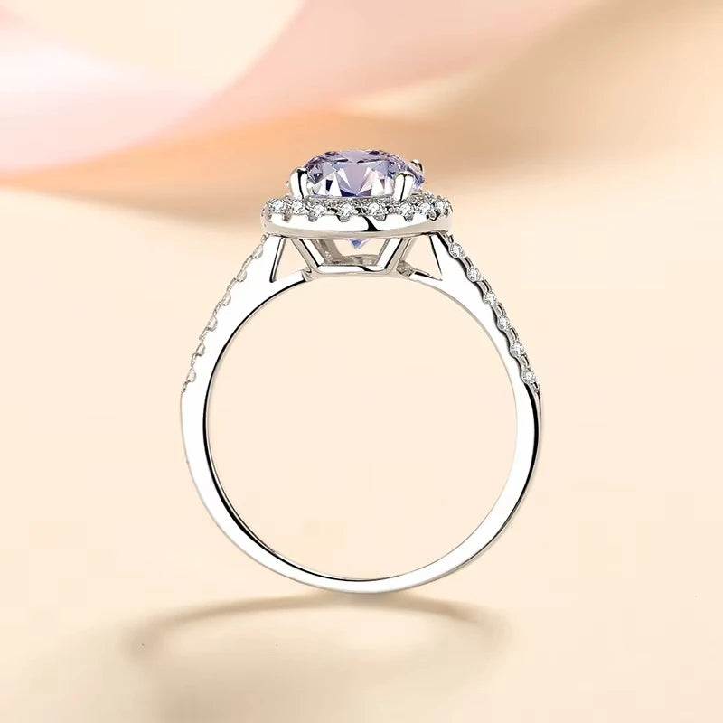 Oval Cut 1CT  D Color Moissanite Rings for Women Lab Diamond Wedding Promise Band S925 Sterling Silver fine Jewelry gift GRA