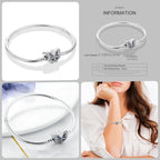 925 Silver 17-20CM Heart Pave Zirconia Original Bracelets Infinity Bracelet Fit DIY Charms Bead Birthday Jewelry Gifts Hot Sale