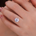 1-3CT D Color Moissanite Transparent Fishing Line Ring S925 Silver Round Lab Diamond Certified