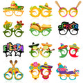 36pc Mexican Fiesta Party Glasses Paper Eyeglasses Decorations - Ship from UK