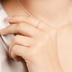 925 Sterling Silver Ring with Stones Trendy Fine Jewellery Women Christmas Gift