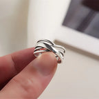 925 Sterling Silver Cross Aesthetic Ring Wedding Luxury Quality Jewellery Gift