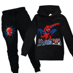 Kids Spiderman Print Hoodie & Pants Suit Boys Girls Casual Clothing Set