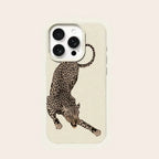 Cool Black Leopard Lychee Case for iPhone 17 16 15 14 13 Pro Max