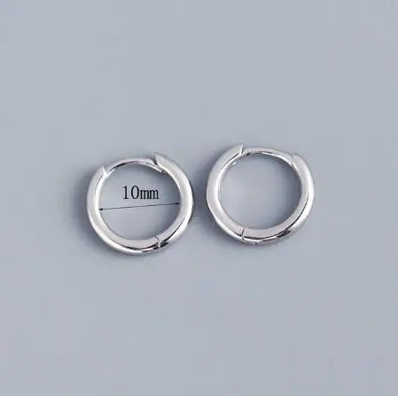 Fashion Stainless Steel Zircon Chain Hoop Earrings Helix Tragus