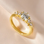 1.0ct D Moissanite Ring 14K Gold Filled Six Claws Classic Finger Band 2026