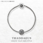 Black Link Chain Bracelet 925 Sterling Silver Fashion Jewellery Women Men