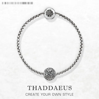Black Link Chain Bracelet 925 Sterling Silver Fashion Jewellery Women Men