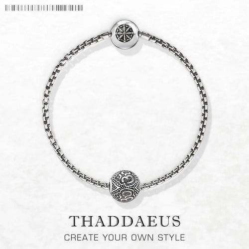 Black Link Chain Bracelet 925 Sterling Silver Fashion Jewellery Women Men