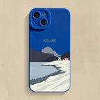 Simple Oil Painting Road Sign Case for Samsung S24 S23 Ultra A54