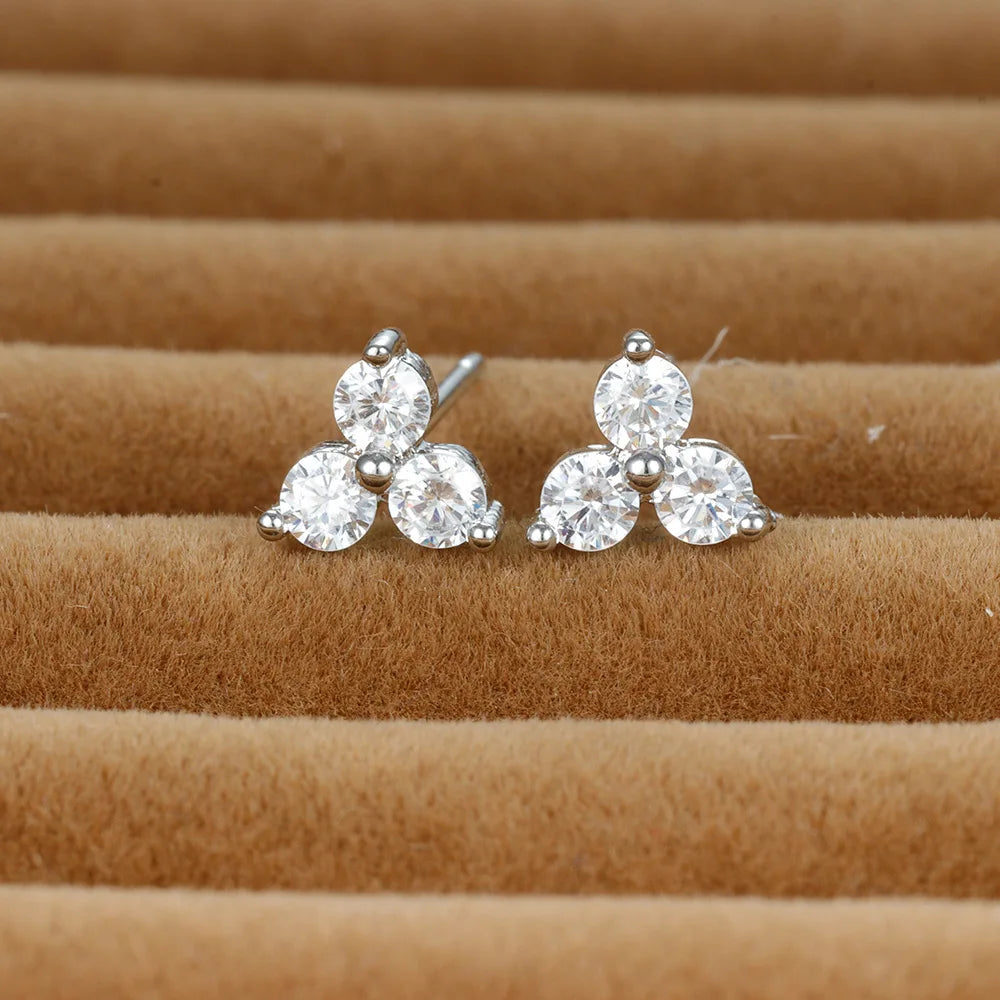 2023 Simple Crystal Zircon Small Hoop Earrings Disc Pendant Piercing