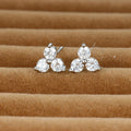 2023 Simple Crystal Zircon Small Hoop Earrings Disc Pendant Piercing
