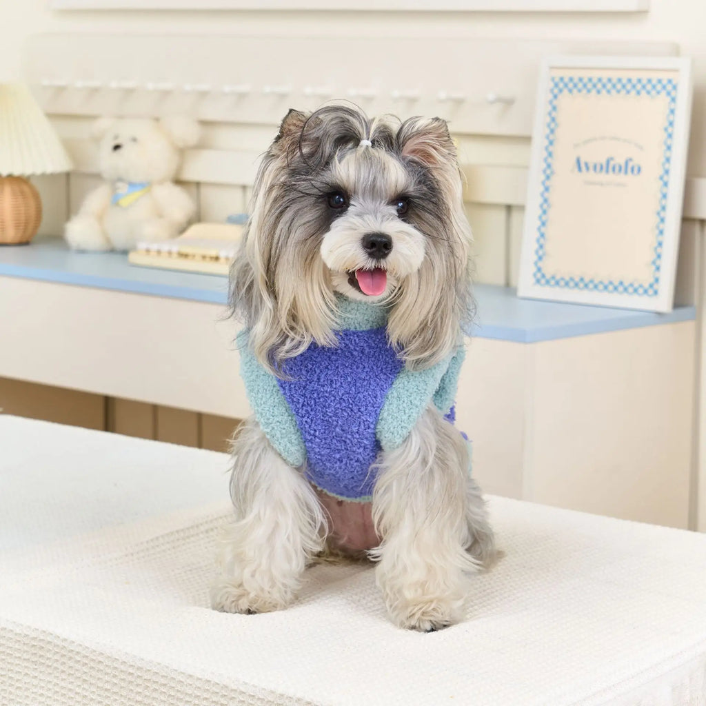Fleece Puppy clothing for cold weather, Warm  Cat Clothes , Pet plush Sweater for outdoor walking winter coats must-have
