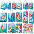 24pc Little Mermaid Party Favor Bags & 50pc Mermaid Stickers - Ship from UK