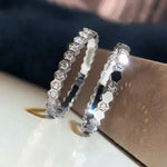 925 Sterling Silver Vintage Geometric Shape Zircon Rings For Women Gift Match Daily Party High Quality Fine Jewelry Accessories