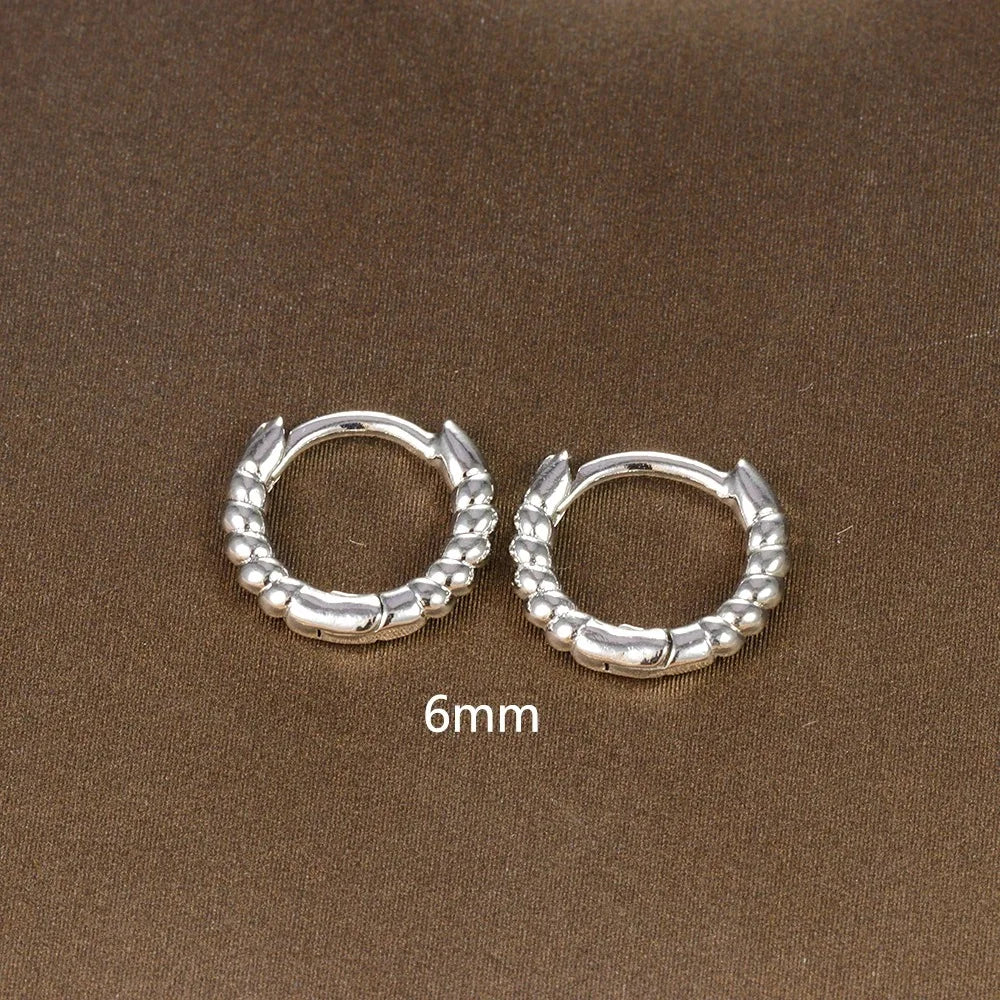 Fashion Zircon Link Chain Cross Hoop Earrings Stainless Steel