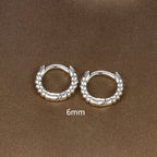 Fashion Zircon Link Chain Cross Hoop Earrings Stainless Steel