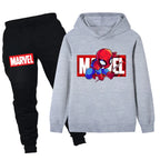 Boys Spiderman Print Fashion Suit Autumn Winter Children's Warm Tracksuit