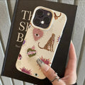 Leopard Lychee Pattern Silicone Case for iPhone 17 16 15 14 Pro