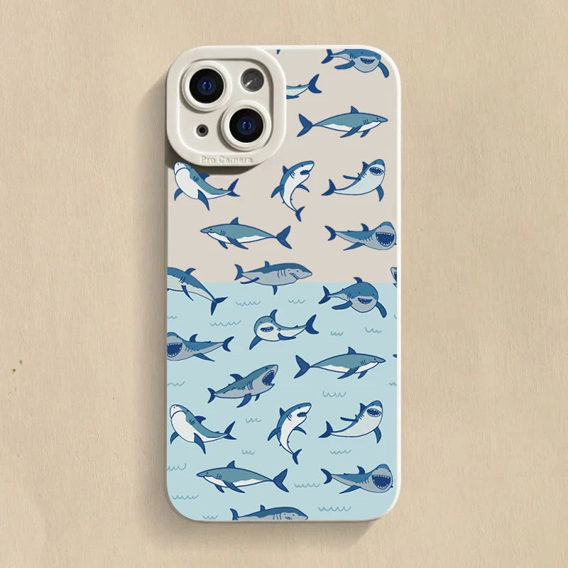 Whale Swimming Soft Case for Xiaomi Redmi Note 13 12 11 Pro 12S