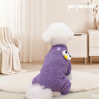 Plush Fleece Dog Winter Overall 4 Legs Full Body Jumpsuit Small Medium Dogs