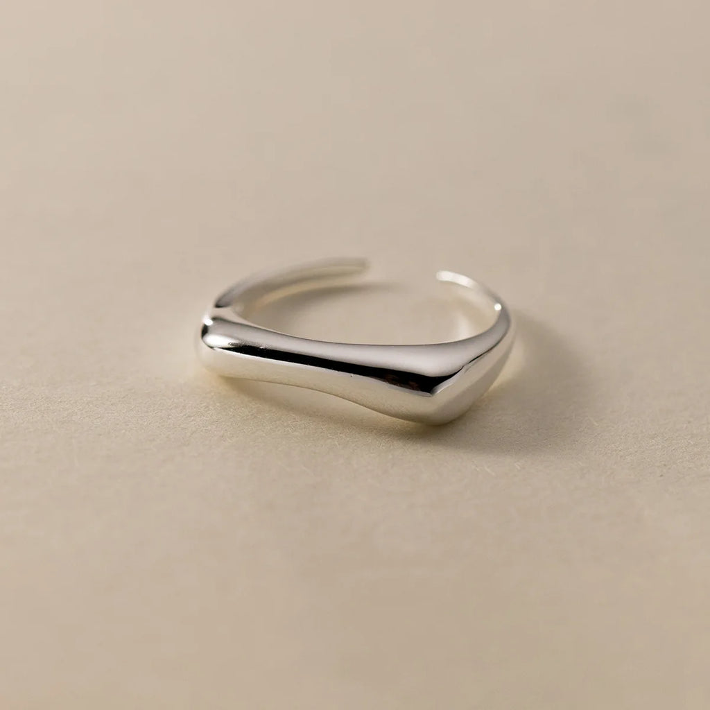 925 Sterling Silver Geometry Arc-Shaped Open Rings For Women Engagement High Quality Jewelry Accessories Wholesale Jewellery