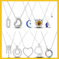 Rainbow Heart Pendant 925 Sterling Silver Necklace Gift Jewelry