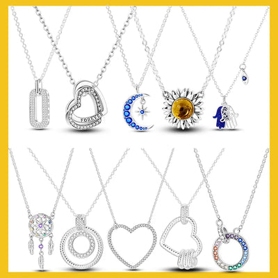 Rainbow Heart Pendant 925 Sterling Silver Necklace Gift Jewelry