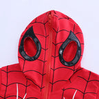 3pcs Spiderman Cosplay Costume Kids Boys Hooded Vest T-Shirt & Pants Tracksuit