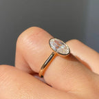 925 Sterling Silver Zircon Fashionable Simple Oval Ring Engagement Wedding Luxury Hot Sales