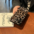Leopard Print Slogan Case for iPhone 16 15 14 13 12 11 Pro Max