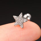 1PC 2023 Daith Ear Ring Piercing Star Eye Tragus Helix Septum Steel