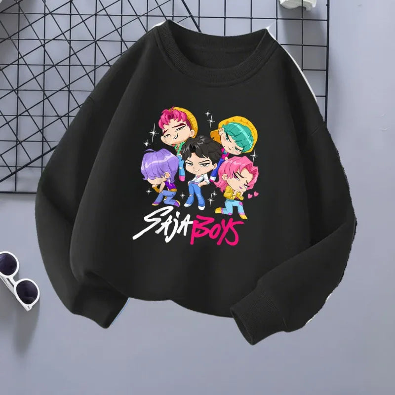 K-pop Boys and Girls Casual Long Sleeve O-Neck Hoodies Fashion Sweatshirts