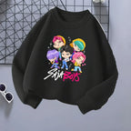 K-pop Boys and Girls Casual Long Sleeve O-Neck Hoodies Fashion Sweatshirts
