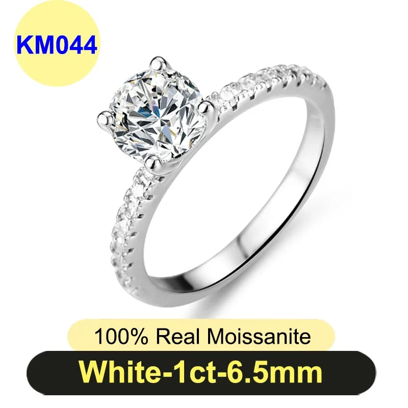 PureNew 1ct-4ct Radiant Cut Full Moissanite Diamond Rings For Women Original 925 Silver Luxury Oval Cut Lady's Diamond Ring 2025