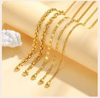 Gold Color Link Bracelet, Layering Bracelets for Women ,Stainless Steel Chain Adjustable Waterproof Jewelry