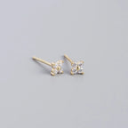 2PC Stainless Steel Cubic Zirconia Small Hoop Earrings Helix Tragus
