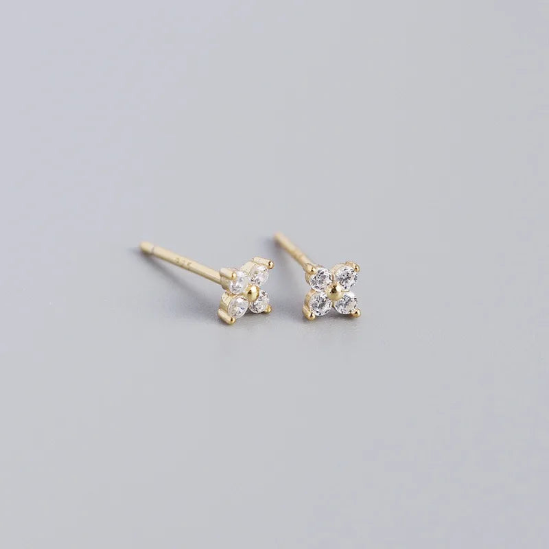 2PC Stainless Steel Cubic Zirconia Small Hoop Earrings Helix Tragus