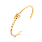 Trendy Round Circular Open Knot Cuff Bangle Bracelets For Women Elegant GoldColor Jewelry Noeud Armband Pulseiras