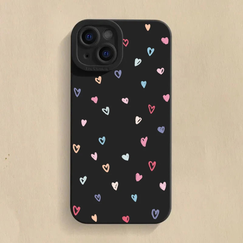 Small Love Heart Shockproof Case for iPhone 17 16 15 14 Pro Max