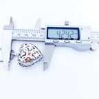 Heart Medallion Necklace Link Chain 925 Sterling Silver Fashion Jewellery